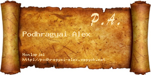 Podhragyai Alex névjegykártya